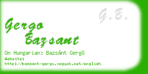 gergo bazsant business card